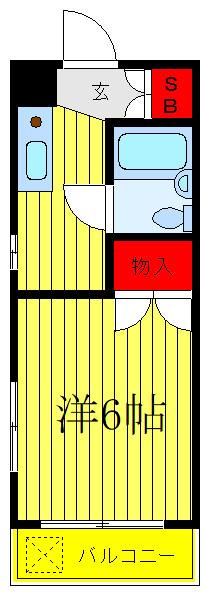 KURASAWA BUIL(1K/3階)の間取り写真
