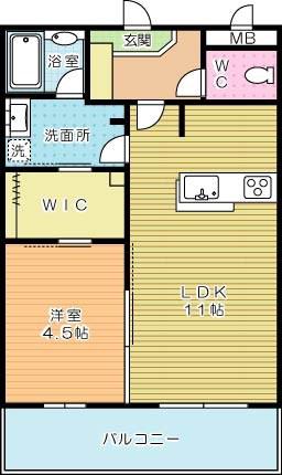 サンシャインタワー三萩野(1LDK/10階)の間取り写真