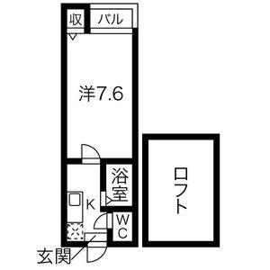 レミオロメン(1K/1階)の間取り写真