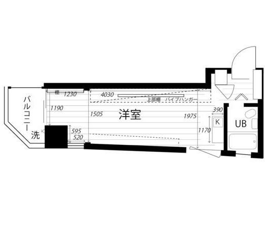 柏木MURA(1K/4階)の間取り写真