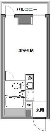 田村ビル(ワンルーム/3階)の間取り写真