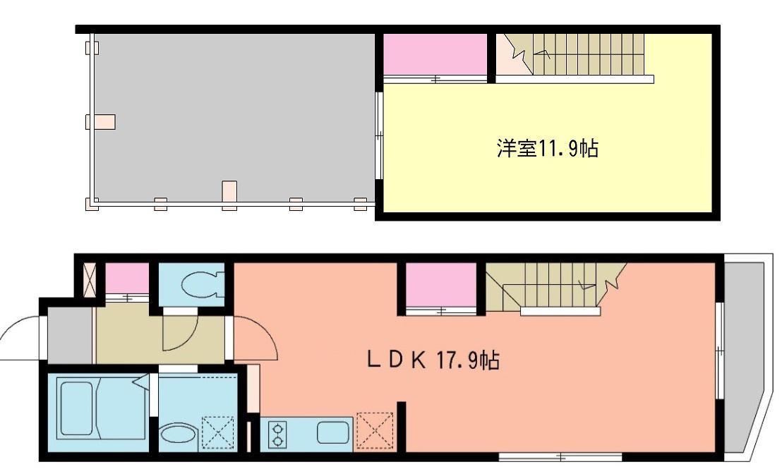 カゼッタセコンド(1LDK/3階)の間取り写真