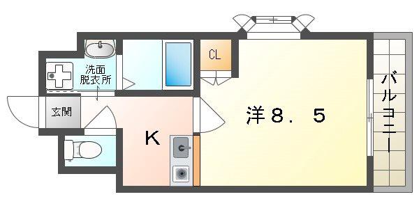 サンフレンドYOU(1K/7階)の間取り写真