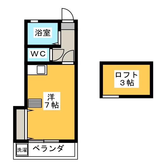 ステラA(ワンルーム/3階)の間取り写真