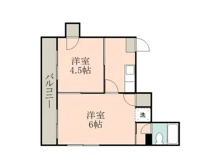 OZ-6ビル(2K/5階)の間取り写真