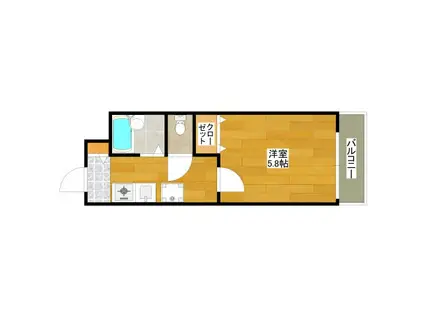 MAISON RAFFINE(1K/4階)の間取り写真