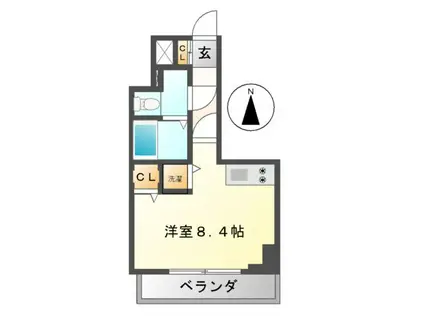 リベール名駅南(ワンルーム/10階)の間取り写真