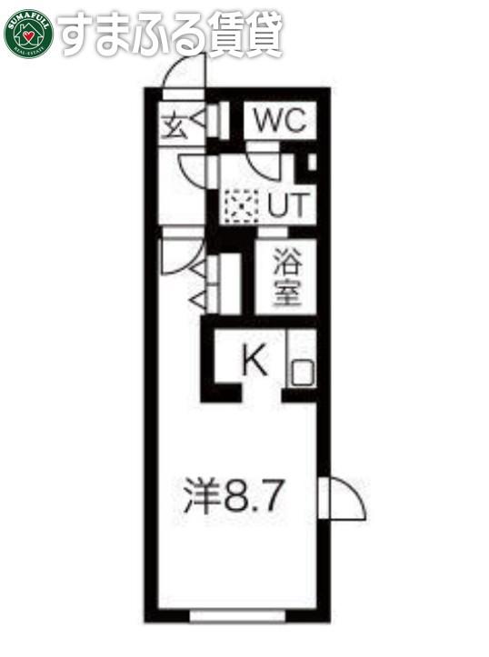 G VIVRE 岡崎駅前(1K/4階)の間取り写真
