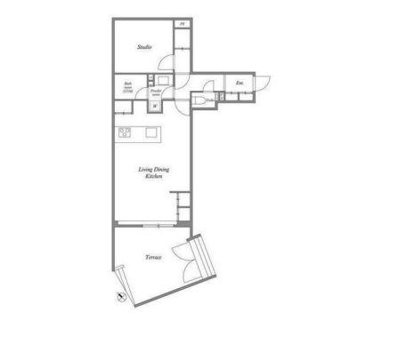 ACP RESIDENCE 新江古田(1SLDK/B1階)の間取り写真