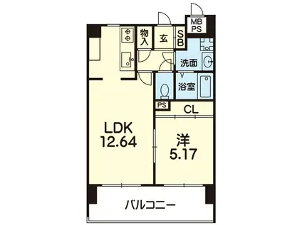 セリジェクレール(1LDK/8階)の間取り写真