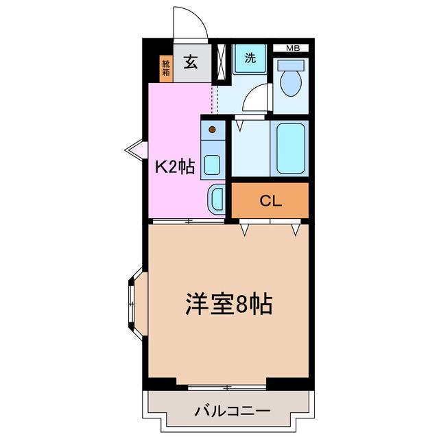 マメゾンT・S(1K/3階)の間取り写真