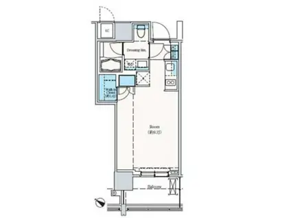 THE ROPPONGI TOKYO SUPERIOR RESIDEN(1K/8階)の間取り写真