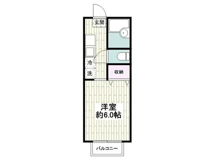 プチスタジオ湘南(1K/1階)の間取り写真