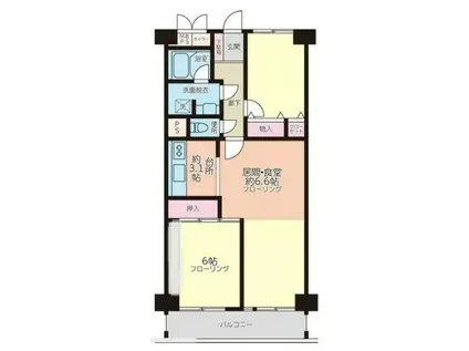 サンファミール西早稲田(3DK/8階)の間取り写真