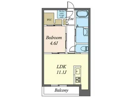 レーヴマニフィック平井(1LDK/2階)の間取り写真
