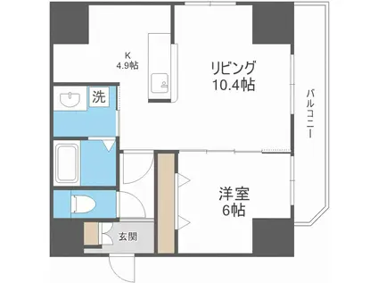 グラン札幌(1LDK/1階)の間取り写真