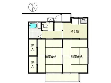 第3志田ハイツ(2K/2階)の間取り写真