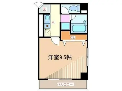 大和商住ビル(1K/4階)の間取り写真