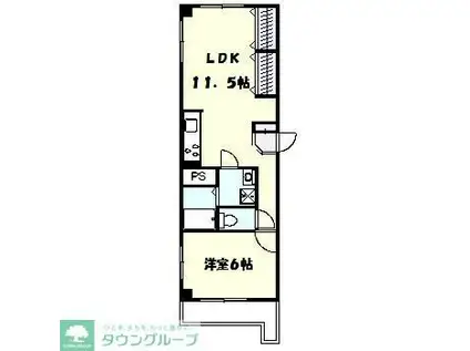 サミエール鷺沼(1LDK/3階)の間取り写真