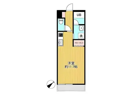 レガトス文京(ワンルーム/1階)の間取り写真