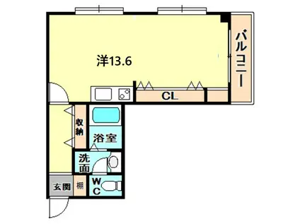 サントエイビス(ワンルーム/2階)の間取り写真