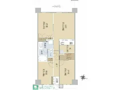 ルネコンフォートレジデンス大和田(3LDK/9階)の間取り写真