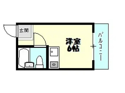 メゾン・ド・長束I(ワンルーム/2階)の間取り写真