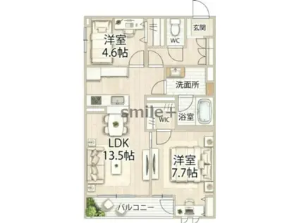 クラリティN(2LDK/3階)の間取り写真