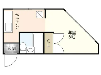 大森ビル(ワンルーム/3階)の間取り写真
