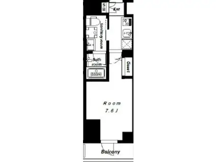 アニモ クダン(1K/12階)の間取り写真