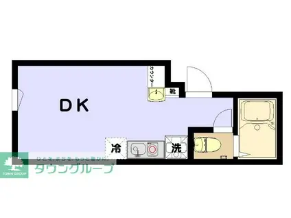 蛎殻町マンション(ワンルーム/3階)の間取り写真