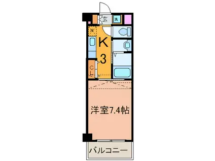 高津三信ビル(1K/2階)の間取り写真