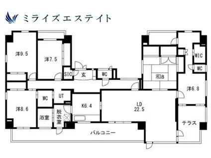 SEIZAN COURT(5SLDK/5階)の間取り写真