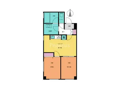 ホワイトレジデンス(2LDK/5階)の間取り写真