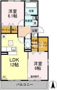 グレイスSE(2LDK/1階)の間取り写真
