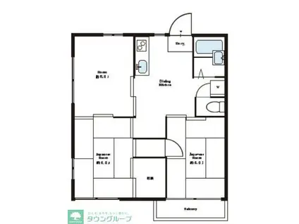 平尾コーポ(3DK/1階)の間取り写真