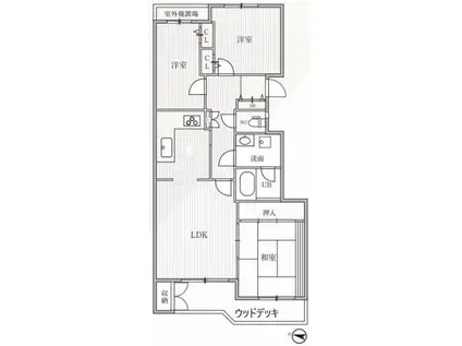 ティーズガーデン横浜反町(3LDK/1階)の間取り写真