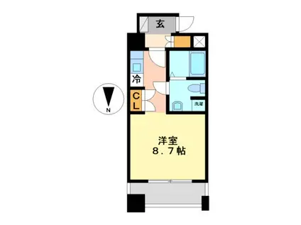 アプリーレ久屋大通公園 旧BPRレジデンス久屋大通公園(1K/12階)の間取り写真