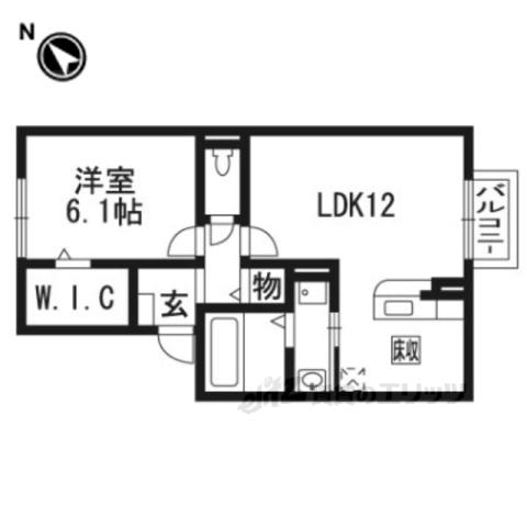サニークレスト三和(1LDK/2階)の間取り写真