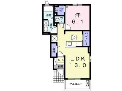 シャルマン A(1LDK/1階)の間取り写真