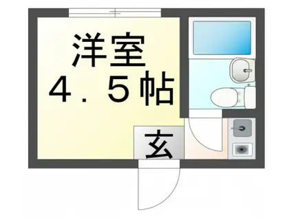 メゾン千里山(ワンルーム/4階)の間取り写真