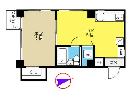 プロムナード池袋(1LDK/2階)の間取り写真