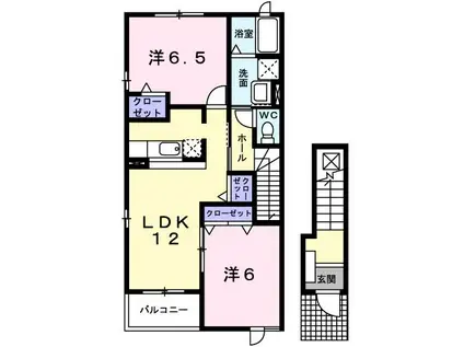 アドバンス栄(2LDK/2階)の間取り写真