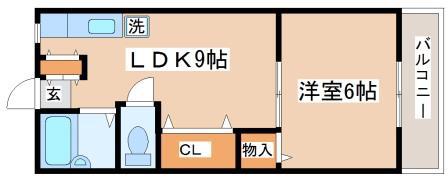 シャトールナ(1LDK/4階)の間取り写真