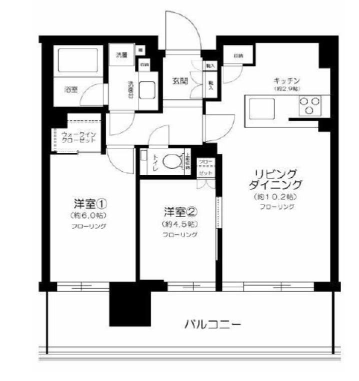シティタワーズ東京ベイ CENTRAL TOWER(2LDK/15階)の間取り写真