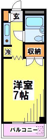 ハイムナカザワ(1K/3階)の間取り写真
