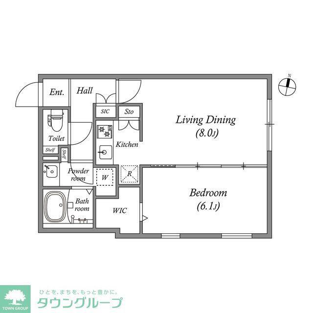QUADOR中野(1LDK/3階)の間取り写真