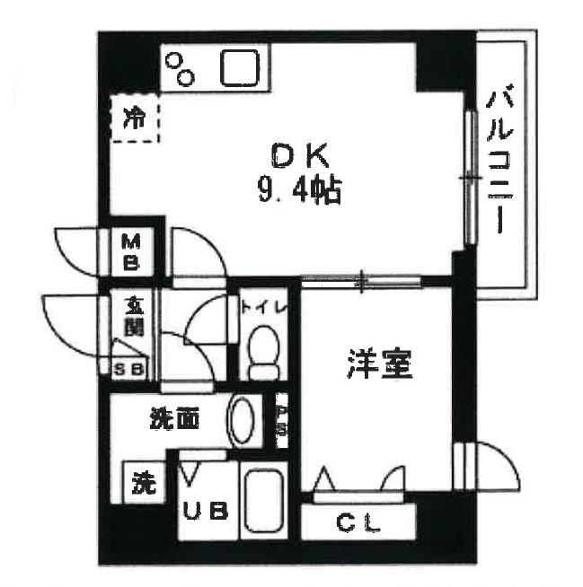 アムール代々木上原(1LDK/3階)の間取り写真