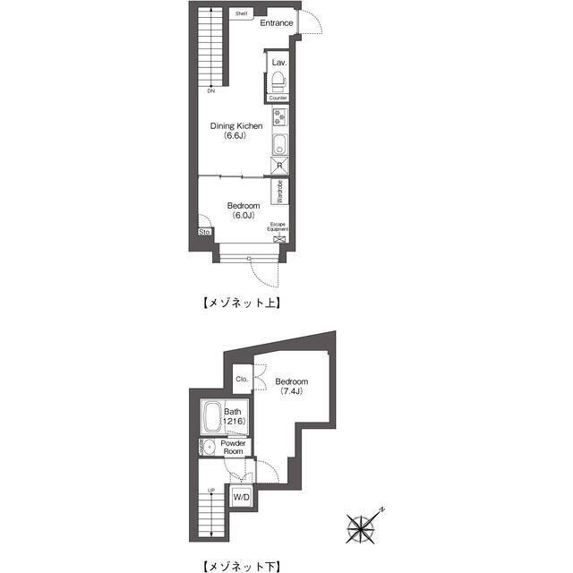エスタート大井町フォレスト(2DK/B1階)の間取り写真