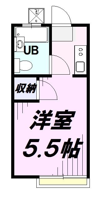 田中アパート(1K/1階)の間取り写真
